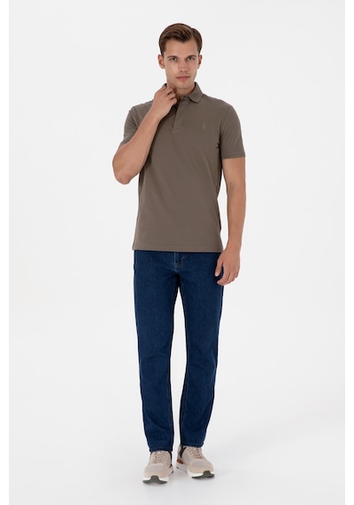 U.s. Polo Assn. Erkek Vizon Tişört Basic 50306015-vr052 Vizon