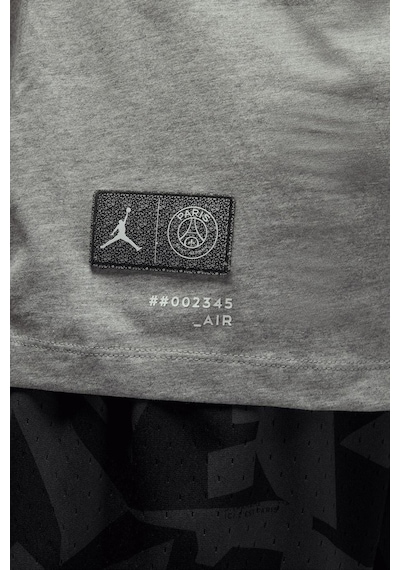 Nike Air Jordan Paris Saint Germain Mens Tee Grafik Baskılı Erkek Günlük Tişört Gri Gri