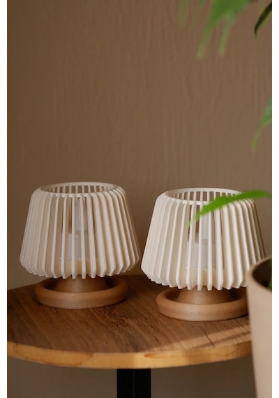 Dekoratif Led Tealight Mumluk Masaüstü Aydınlatma 2'li Set Açık