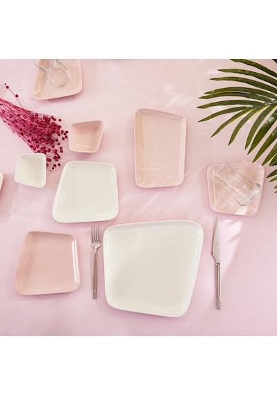 Karaca Naomi 26 Parça 6 Kişilik Kahvaltı Takımı Pink Beyaz - Pembe