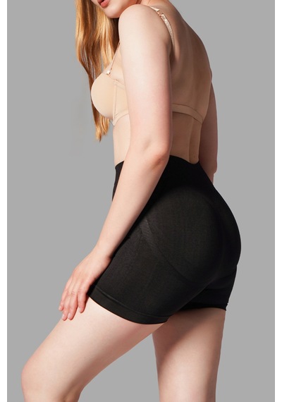 Fit Women Push Up Seamless Dikişsiz Popo Kısa Paçalı Korse 2064 Siyah