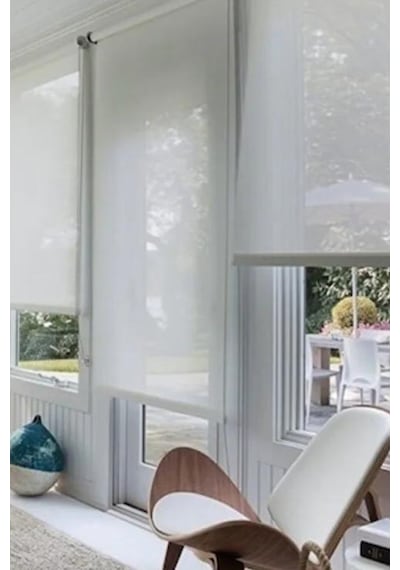 Beyaz Sun Screen Stor Perde 1. Kalite Sun Screen Perde Beyaz