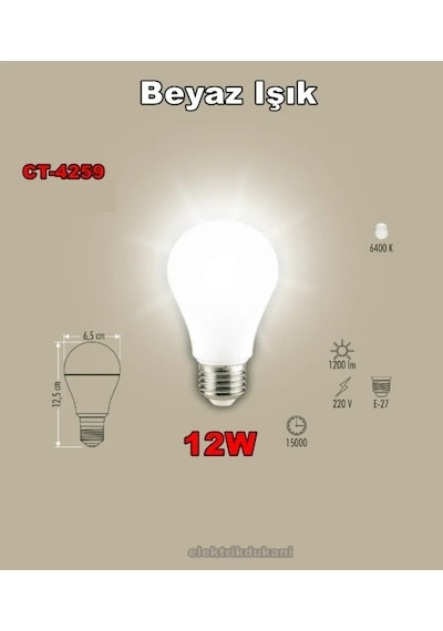 Cata E-27 15w Led Radar Sensörlü Ampul