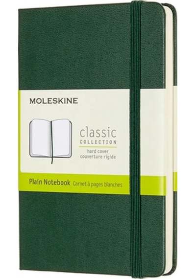 Moleskine Sert Kapak Defter Mersin Yeşili Çizgisiz - 13x21