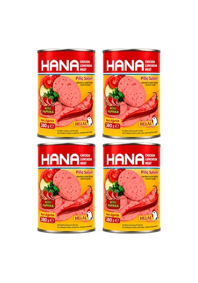 Hana Acılı Piliç Salam 380 X4 Adet