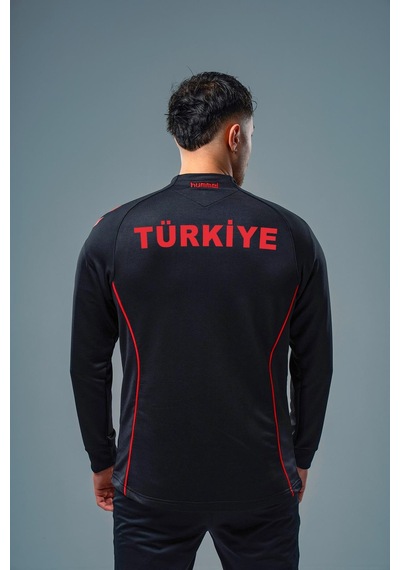 Hummel Target Milli Takım Kamp Eşofman Üstü Kırmızı-siyah