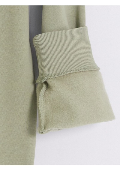 Lcwaıkıkı Classic Yeşil Bisiklet Yaka Erkek Kalın Sweatshirt