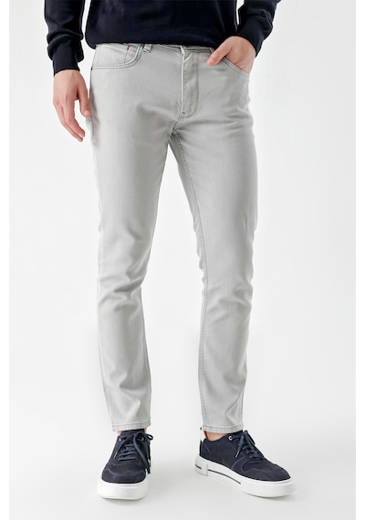 Morven Erkek Gri Mevsimlik Pamuk 5 Cep Slim Fit Jean Pantolon 25ms003008100 Gri Gri