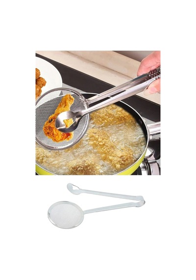 Süzgeçli Kızartma Ve Haşlama Maşası 29cm Çelik Diğer