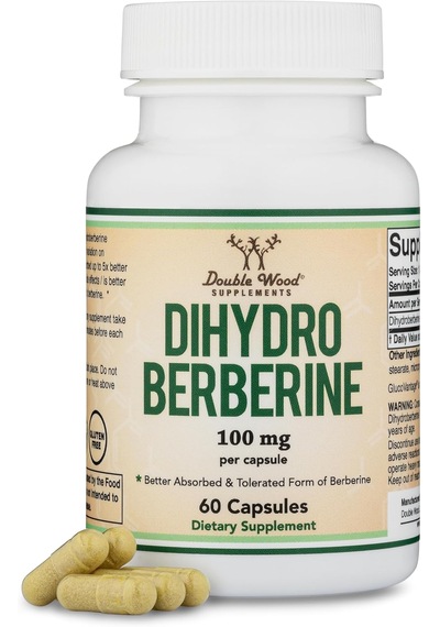Double Wood Dihydroberberine Patented Glucovantage Berberine 100mg 60 Caps Aromasız