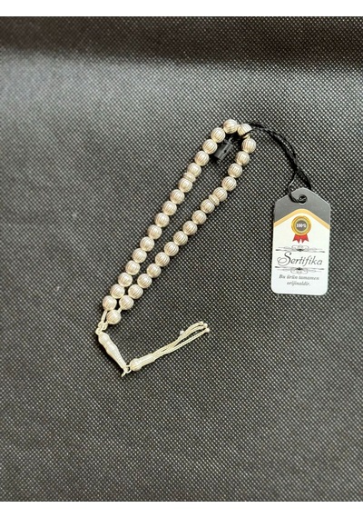 Gümüş Tesbih 925 Ayar Gümüş Özel Yazılı Erkek Hediye Sertifikalı Kişiye Özel İsim 7 X 6 Mm Ks1662