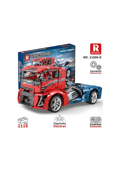 Reobrix Technic 11008 Rc Tır Kamyonet Kumandalı&motorlu Yaratıcı Yapı Blok Seti Building Blocks - 2116 Parça