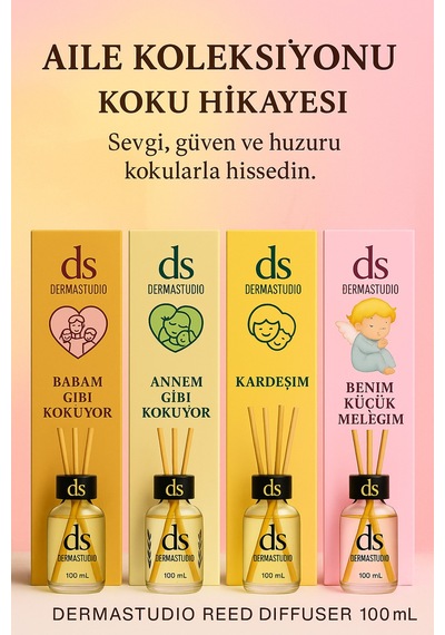 Aile Koleksiyonu Oda Kokusu 100ml Kız Babam, Annem, Kardeşim, Küçük Meleğim Karışık