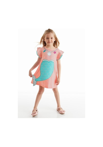 Denokids Denizkızı Pembe Kız Elbise Pembe