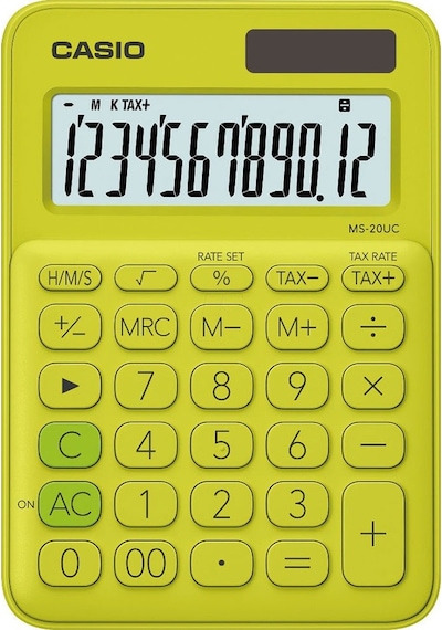Casio MS-20UC-YG Masaüstü 12 Hane Hesap Makinesi