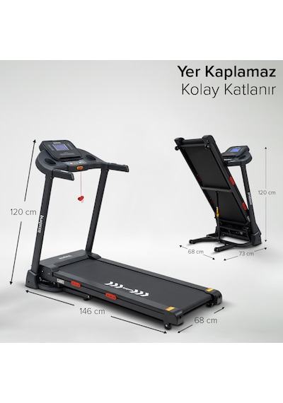 Proforce Zeta Otomatik Eğim Koşu Bandı Led Ekran Kolay Kurulum