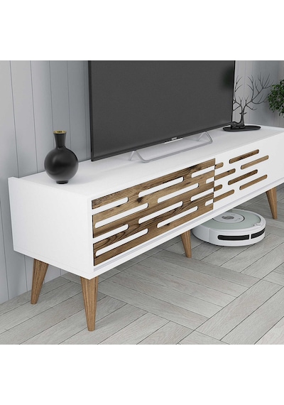Variant Valensiya 140cm Tv Ünitesi Ve Orta Sehpa Takımı - Beyaz / Beyaz