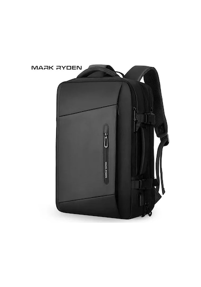Mark Ryden Expandos Laptop Sırt Çantası Genişletilebilir İç Hacim Şarj Kiti Yağmurluk Mr9299 Yy00 Siyah