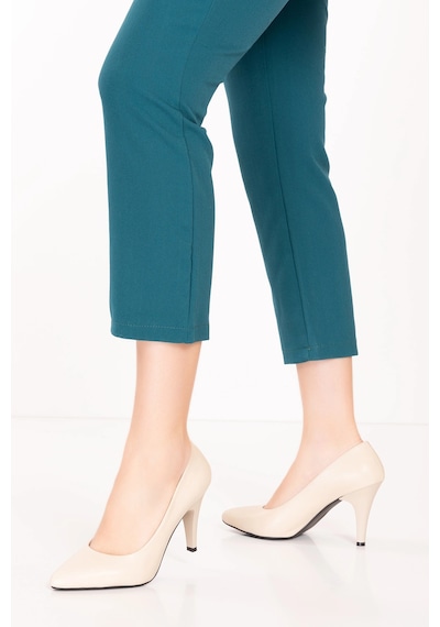 Gondol Hakiki Deri Stiletto-vdt.25 Krem