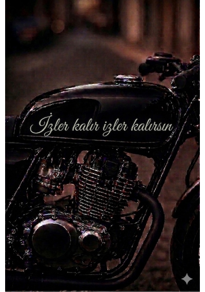 Motorsiklet Depo Yazı Sticker Model4 30x3