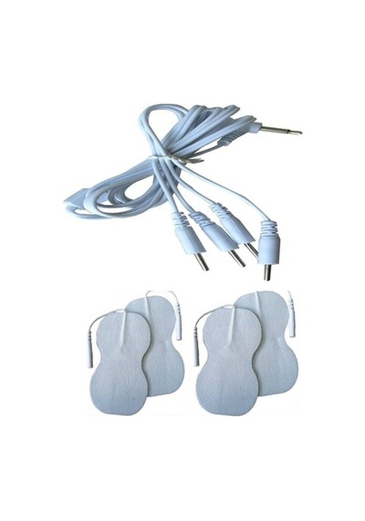 4 Adet 2 Paket Tens Pedi Ve 4 Uçlu Tens Kablosu