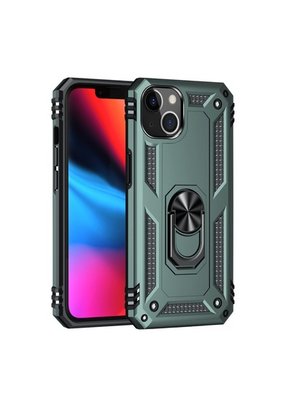 Apple iPhone Uyumlu 14 Plus Kılıf Sofya Yüzüklü Silikon Kapak - Yeşil Bzsxx00 1