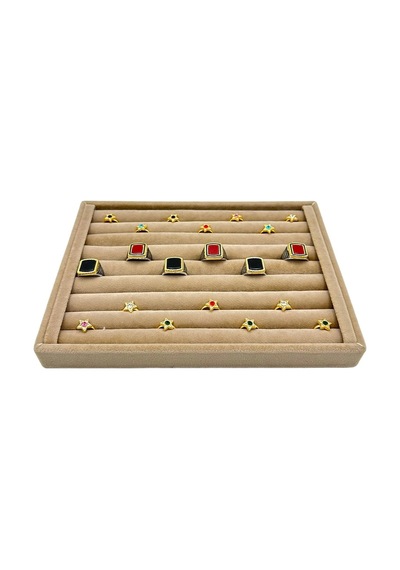 Yüzük Küpe Koldüğmesi Takı Standı Açık Kahve 17 X 24 Cm