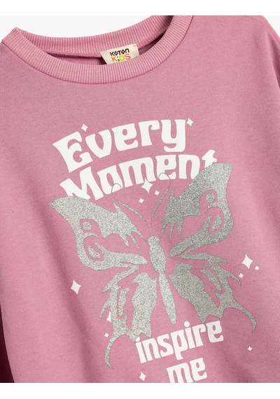 Koton Kız Çocuk Sweatshirt Pembe 5wkg10098ak 25ky59000231 Y5914 Gülkurusu