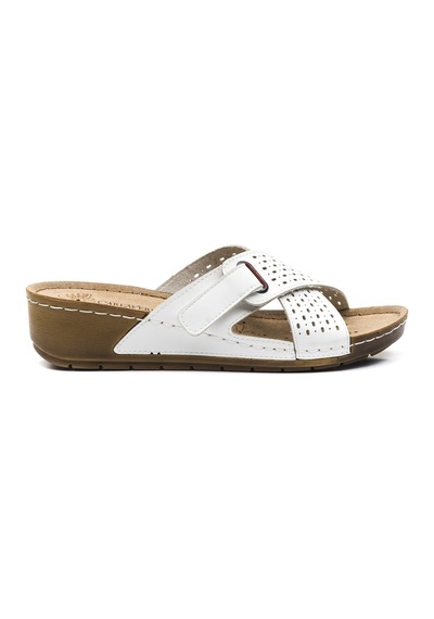 Carlaverde 161815.51 Dr.tavsiyeli Ortapedik Kadın Terlik Beyaz