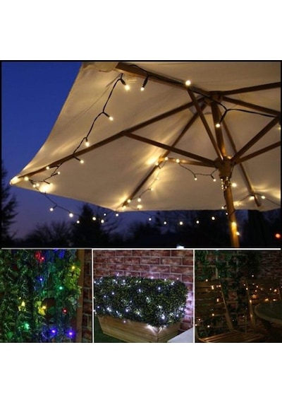 Solar Güneş Enerjili Dış Bahçe 8 Modlu 20Metre 200 Led Aydınlatma Solar Güneş Enerjili Dış Bahçe 8 Modlu 20Metre 200 Led Aydınlatma