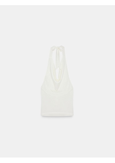 Dilvin 32973 Degaje Yaka Top-ekru