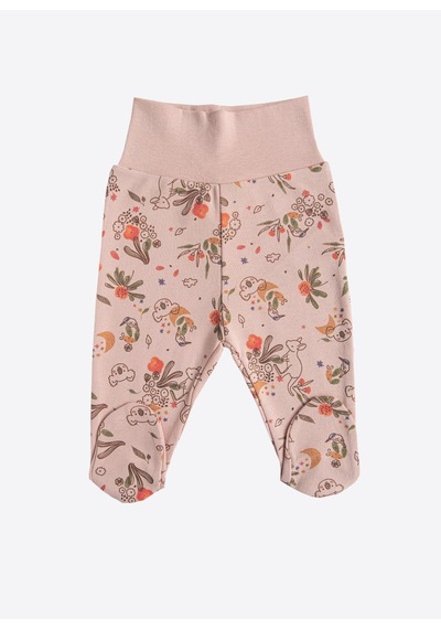 Kitikate Organik Happy Koala 3'lü Patikli Pantolon Pembe Pembe