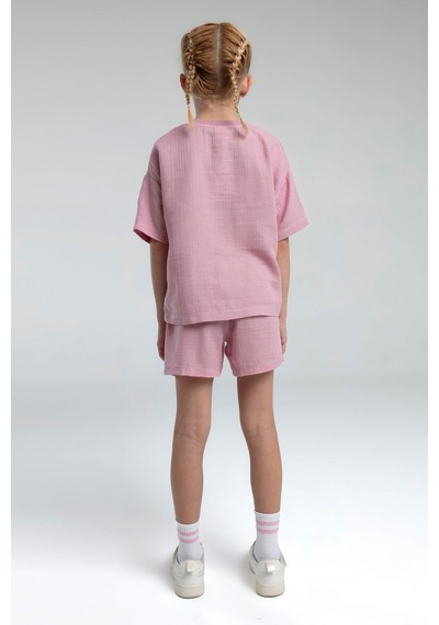 Rolypoly Kız Çocuk Pembe Şort Takım Rp3627-c-v2 Pembe