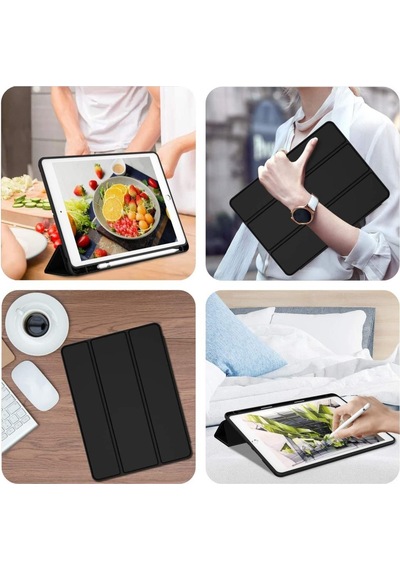 Apple Uyumlu iPad 9. Nesil 10.2" 2021 Kılıf Kalem Bölmeli Smart Case A26