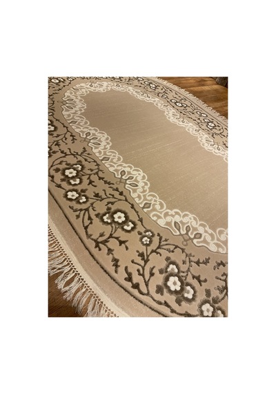 Aspero 4112b 160x230 Vizon Oval Halı Krem