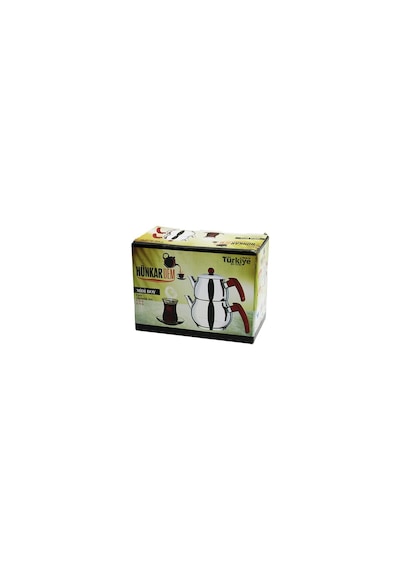Lunaev Midi Boy Küre Çelik Çaydanlık Seti Renkli Bakalit Kulp Üst Demlik: 0.5 L - Alt Suluk: 0.75 L 1