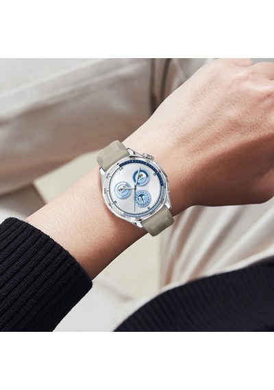 Sneezy Huawei Watch Gt5 46mm İle Uyumlu Spor Silikon Metal Tokalı Soft Saat Kordonu