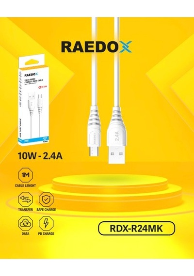 Raedox Usb To Micro 10w 2.4a Şarj Kablosu