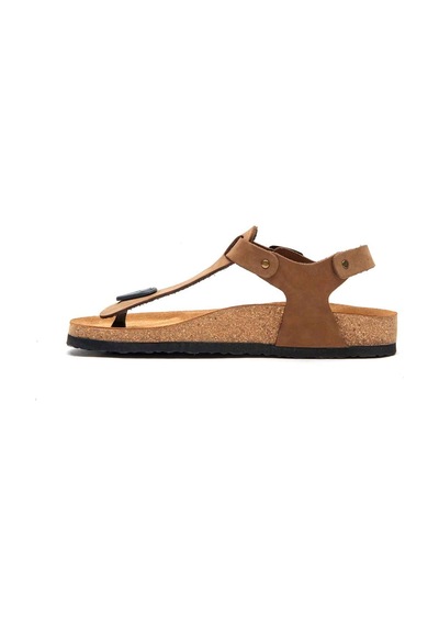 Comfortfusse Gerda - Kadın Ortopedik Hakiki Deri Sandalet Kum