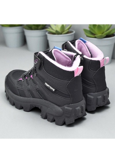 Twittoys 390u Ortopedik Taban Lastikli Cırtlı Kız Çocuk Bot Erkek Çocuk Bot Unisex Çocuk Bot Siyah-fuji