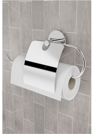 HMS Kapaklı Banyo Wc Kağıt Havluluk Krom