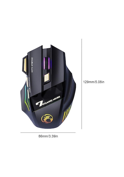 Valkyrie Imice Gw-X7 7 Tuşlu Sessiz 2.4g Wireless Bluetoothlu Şarj Edilebilir Kablosuz Gaming Mouse