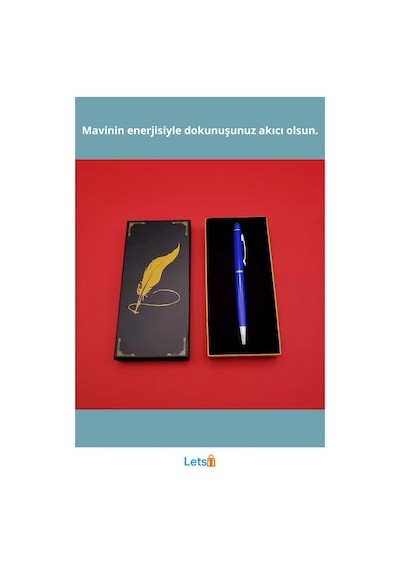 Şık Mavi Metal Touchpen Tükenmez Kalem Dijital Ve Klasik Kullanım İçin İdeal Çok Renkli