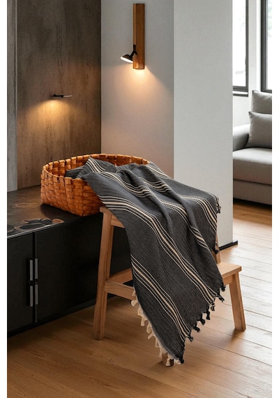Doğal Pamuk , Yumuşak , Çok Amaçlı Örtü , Koltuk Örtüsü , Çift Kişilik Pike 200 X 320 Cm - 3 - Lacivert Lacivert
