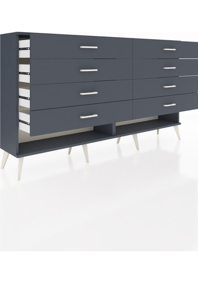Arges Konsol 8 Çekmeceli 176x30x99 Antrasit-antrasit Antrasit-antrasit Arges Konsol 8 Çekmeceli 176x30x99 Antrasit-antrasit Antrasit-antrasit