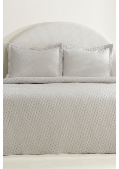Karaca Home Breeze Soft Çift Kişilik Yatak Örtüsü Gri Gri