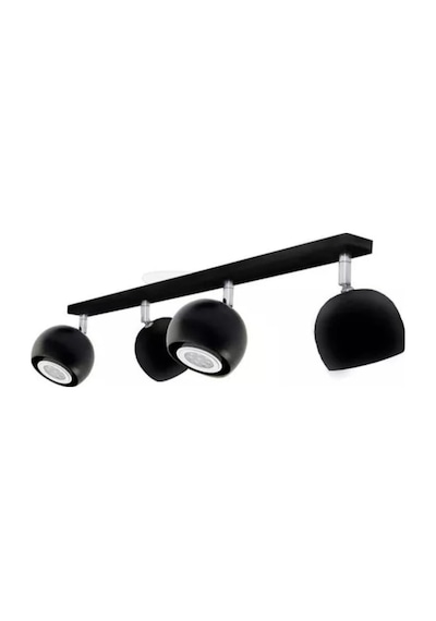 Mylights Küre Siyah Dörtlü Led Avize Led Spot Harekeli Avize Panasonıc Aplullü Siyah