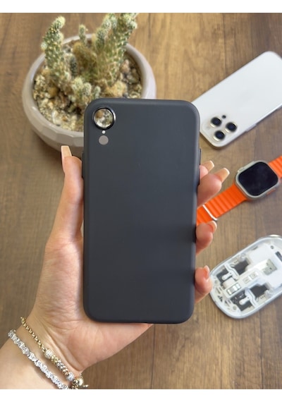 Apple iPhone Xr Uyumlu Süper İnce Mat Ultra Thin Silikon Kılıf Siyah
