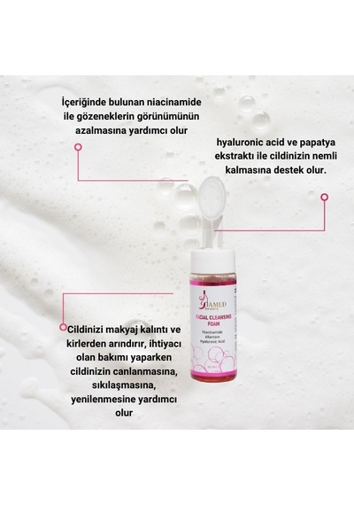 Jamed Beauty Kendinden Fırçalı Yüz Temizleme Köpüğü 150 ML