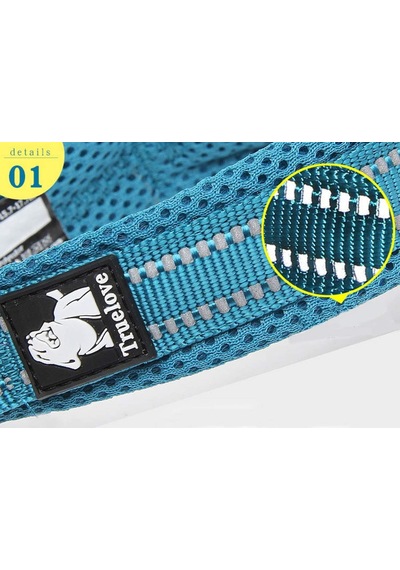 Köpek Eğitimi Tasması Tlc5011 Reflektörlü Köpek Tasması Xl, Mavi Genel